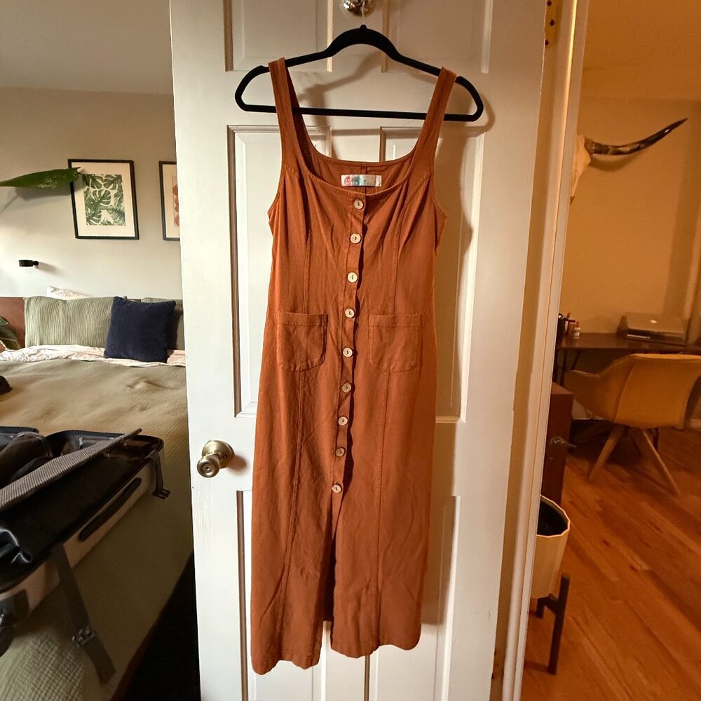 FP Beach Midi Button-Up Dress